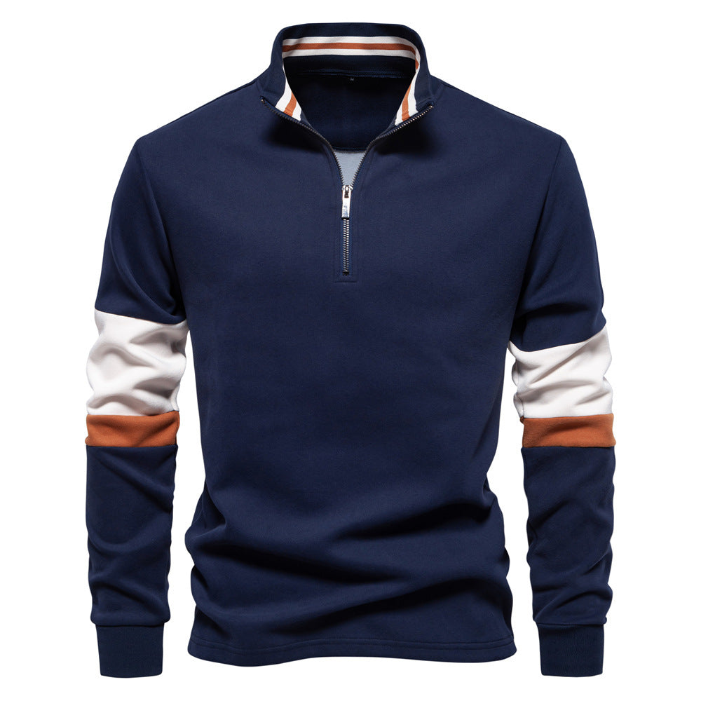 Herren Sportlicher Stehkragenpullover EB