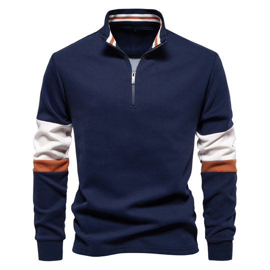 Herren Sportlicher Stehkragenpullover EB