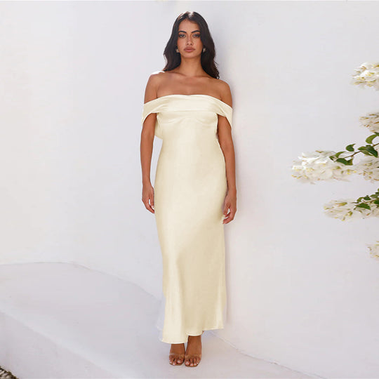 Damen Elegantes Maxikleid mit transparenten Details EB