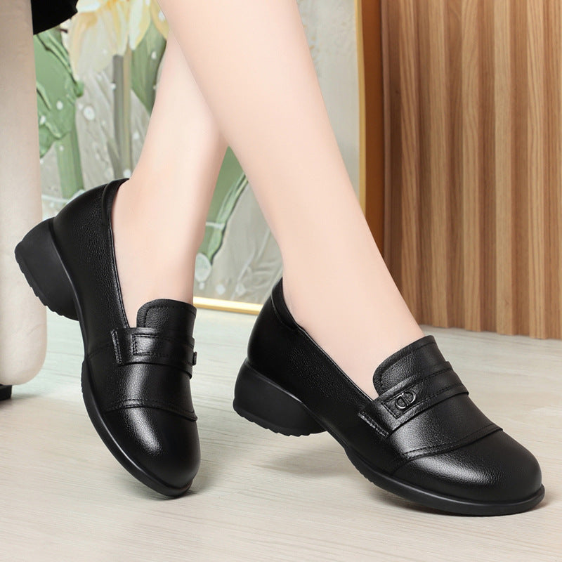 Damen Elegante und komfortable Mokassins mit modischem Riemen EB