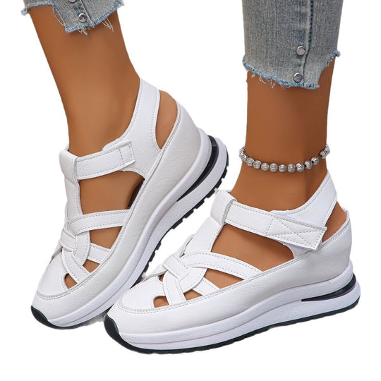 Damen Sportliche Plattform-Sandalen mit verstellbaren Riemen EB