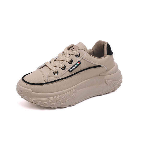 Damen modische Plateau-Sneaker mit ergonomischer Dämpfung und rutschfester Sohle EB
