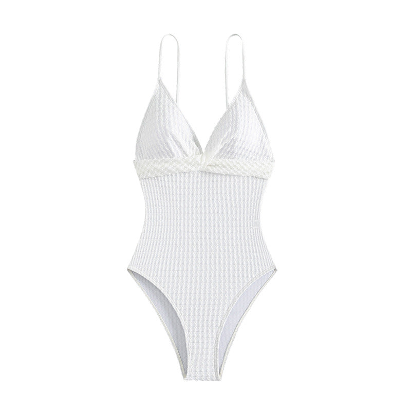 Damen Eleganter Schwimmanzug mit feiner Rippstruktur EB
