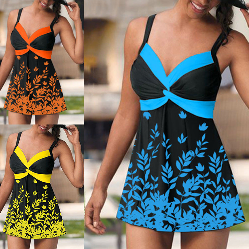 Damen modischer Strandkleid Badeanzug EB