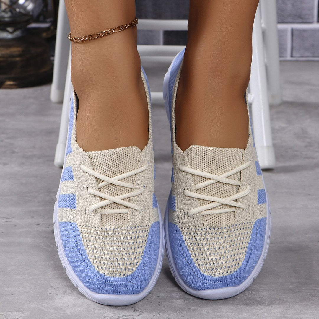 Damen Sportliche Sneaker mit atmungsaktivem Mesh-Obermaterial und flexiblem Sohlen-Design EB