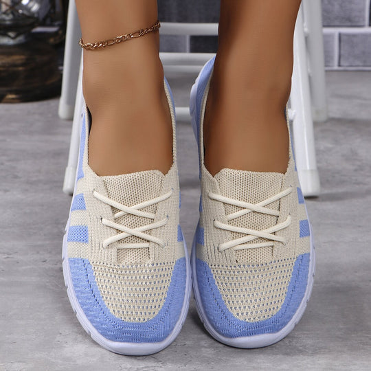 Damen Sportliche Sneaker mit atmungsaktivem Mesh-Obermaterial und flexiblem Sohlen-Design EB