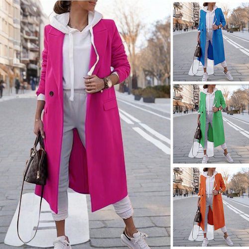 Damen eleganter trenchcoat mit Kapuze EB