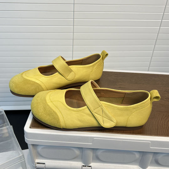Damen Ballerinas mit verstellbarem Riemen und gepolsterter Innensohle EB