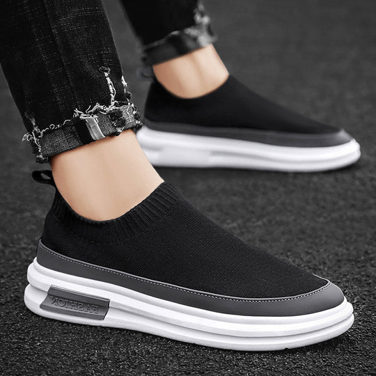 Damen Bequeme Strick-Sneakers mit flexibler und rutschfester Sohle EB