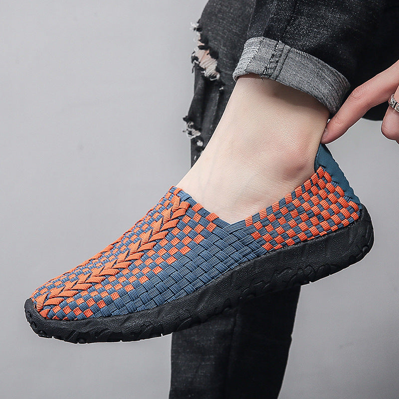 Unisex nan geflochtene elastische Slipper mit leichter dämpfender Sohle EB