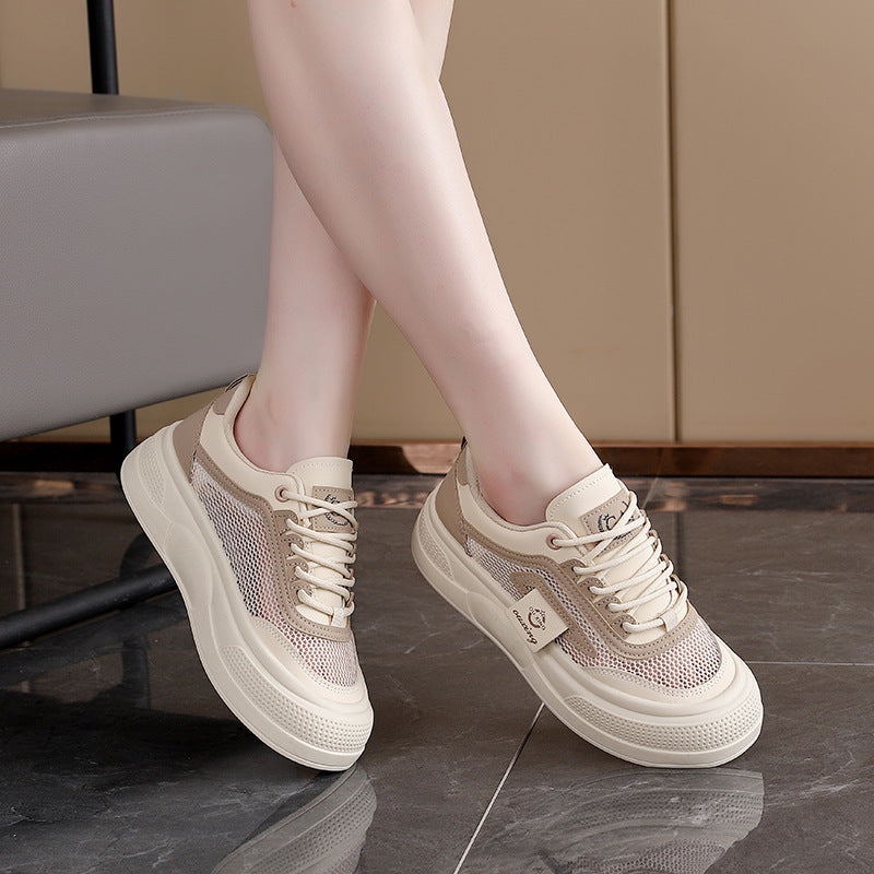Damen trendige Sneakers mit atmungsaktivem Obermaterial und bequemer Sohle EB