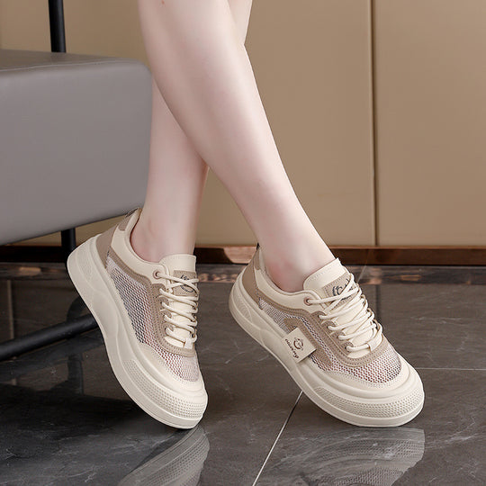 Damen trendige Sneakers mit atmungsaktivem Obermaterial und bequemer Sohle EB
