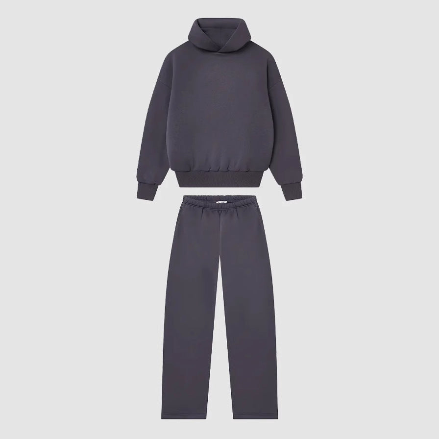 Unisex nan gemütliches Loungewear-Set mit hohem Rollkragen, relaxed-fit Sweatshirt und gerader Sweatpants EB