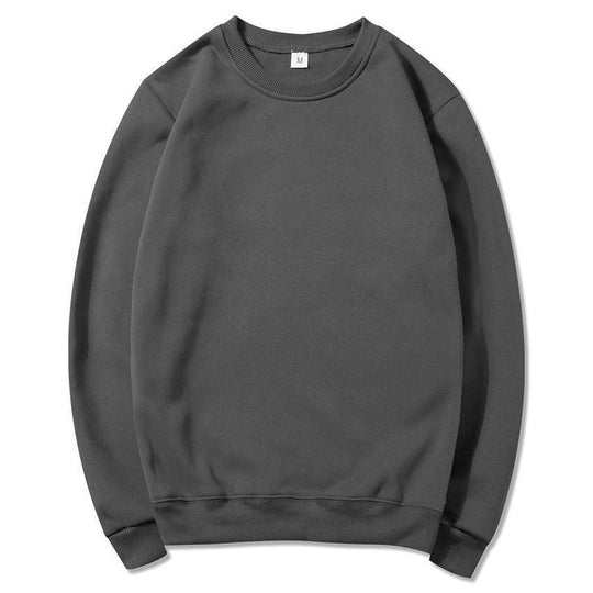 Unisex zeitloser Rundhals-Sweater ohne Kapuze mit angerauter Innenseite und verstärktem Nacken EB