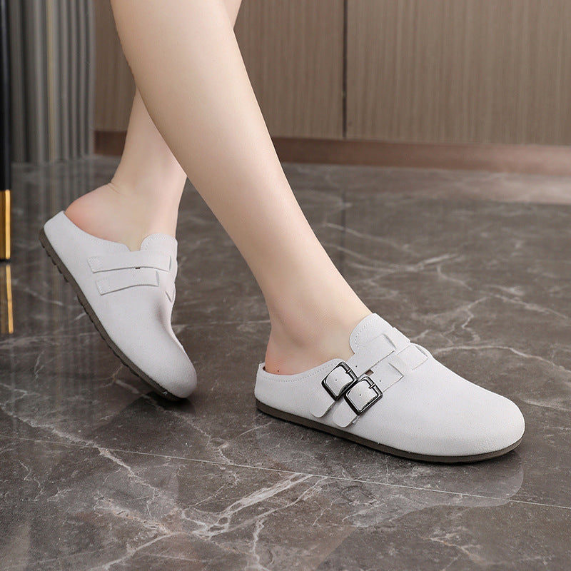 Damen komfortable Clogs mit doppeltem Schnallen-Design EB