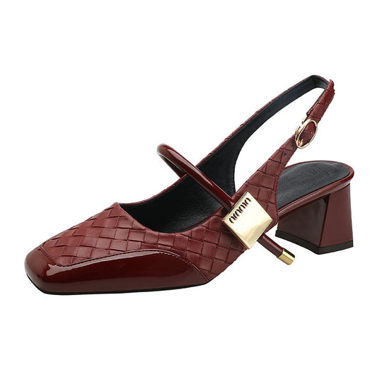 Damen Slingback-Pumps mit strukturiertem Obermaterial EB