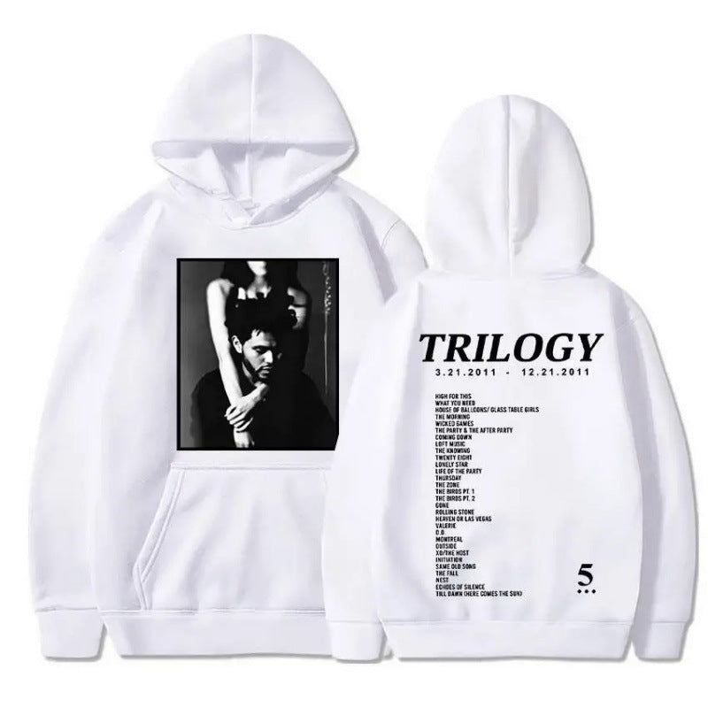 Damen Kapuzenpullover mit künstlerischem Fotodruck und einzigartigem Schriftzug EB