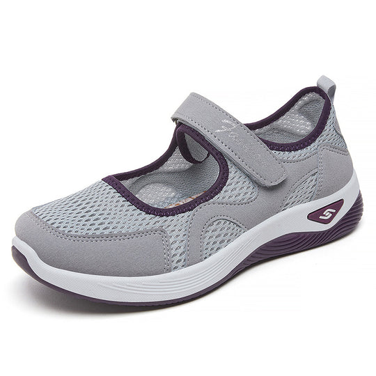 Damen Atmungsaktive Slip-On Schuhe mit verstellbarem Klettverschluss EB