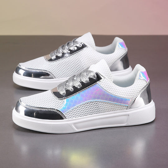 Damen Modische Sneakers mit reflektierendem Obermaterial EB
