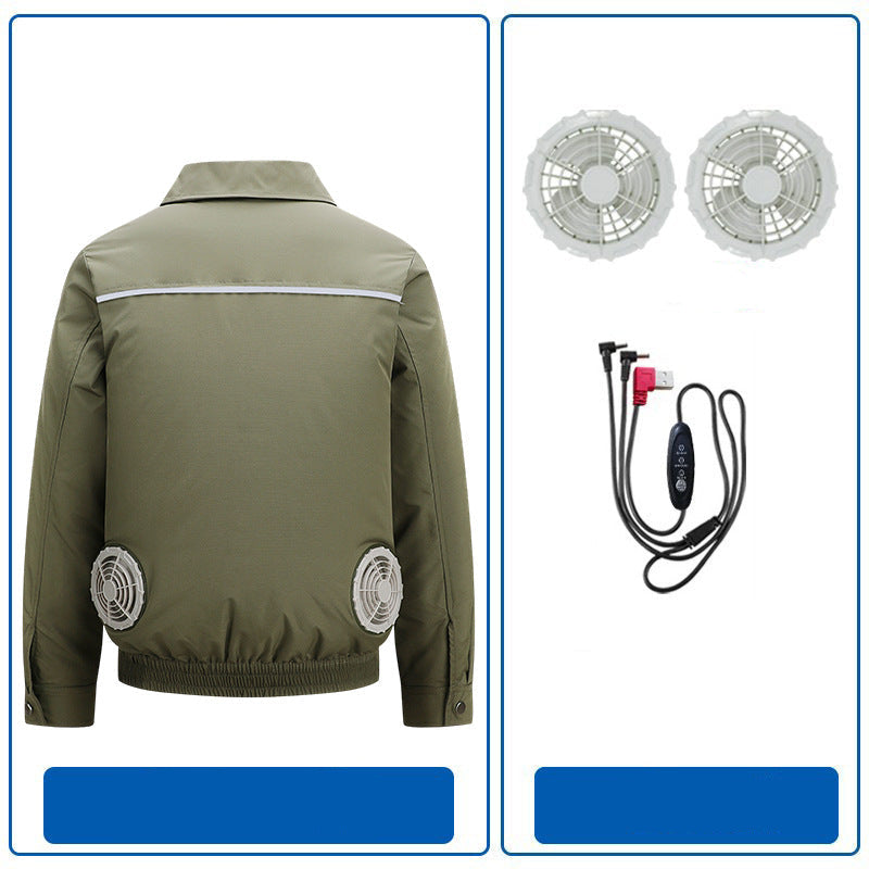 Herren nan atmungsaktive Kühljacke mit integrierten USB-Lüftern EB