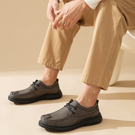 Herren Modische Schnürschuhe aus hochwertigem Kunstleder EB