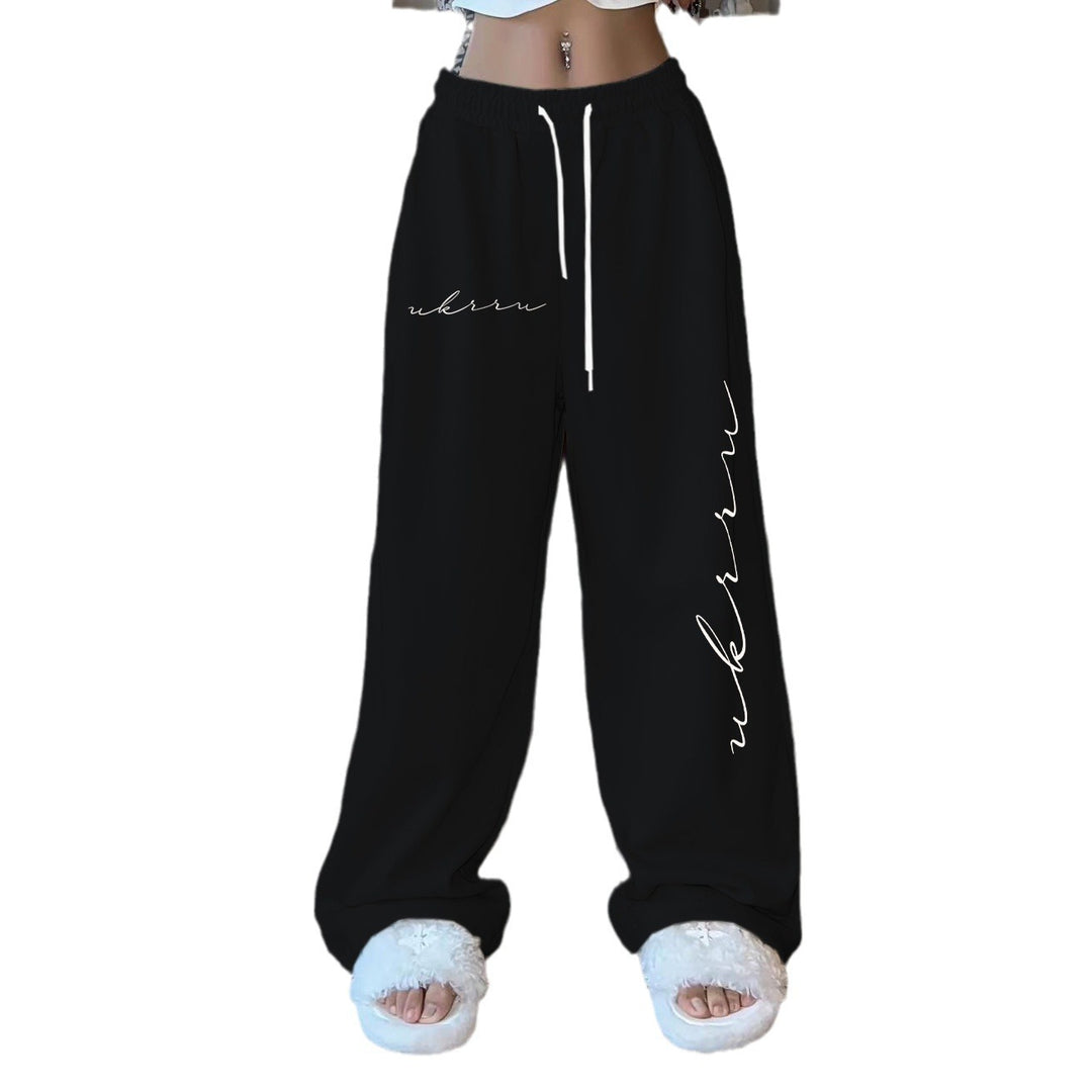 Damen lockere Freizeithosen mit elastischem Bund und seitlichen Taschen EB