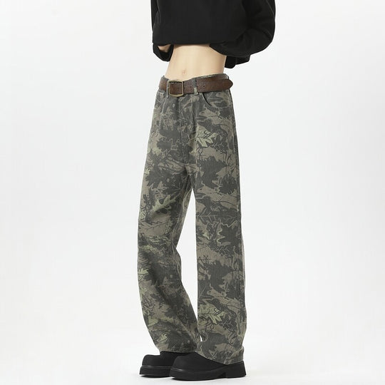 Damen Weitgeschnittene Cargohose mit geschmackvollem Camouflage-Muster EB