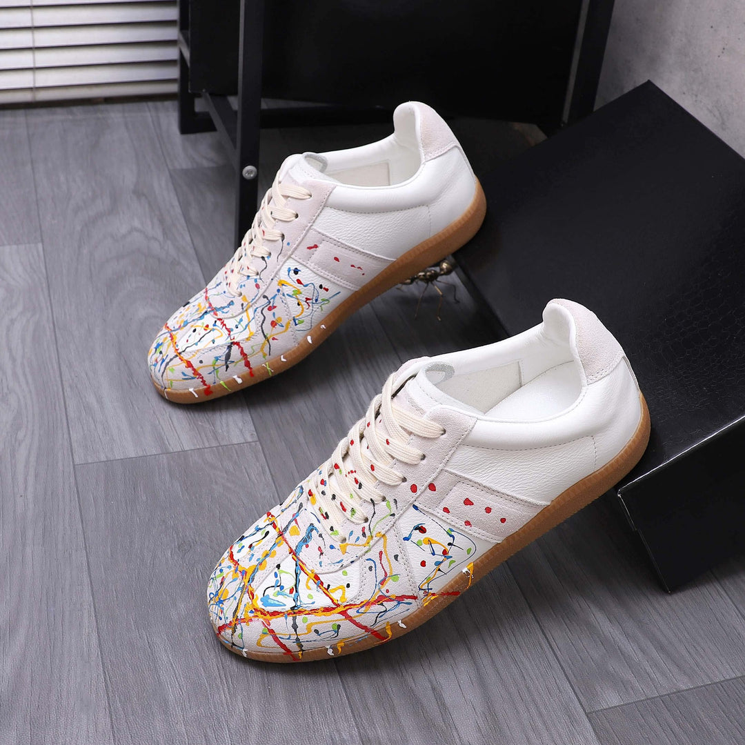 Damen Designer Sneakers mit künstlerischem Spritzmuster EB