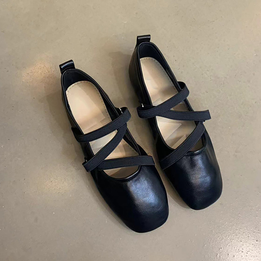 Damen Ballerinas mit modernem Riemchendesign und komfortabler Sohle EB