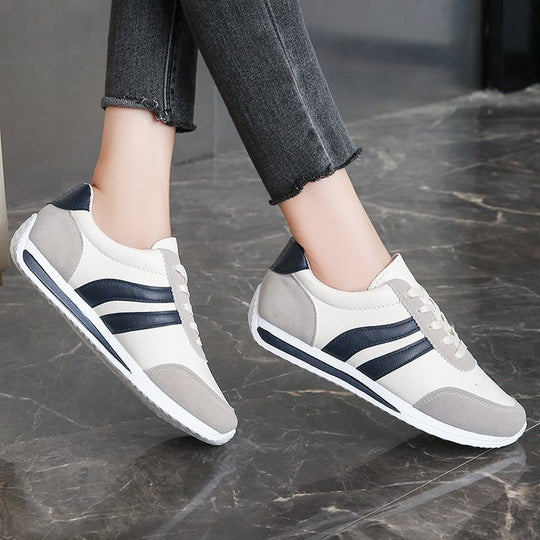 Damen Sportliche Freizeitsneakers mit atmungsaktiver Oberflächenstruktur und rutschfester Sohle EB