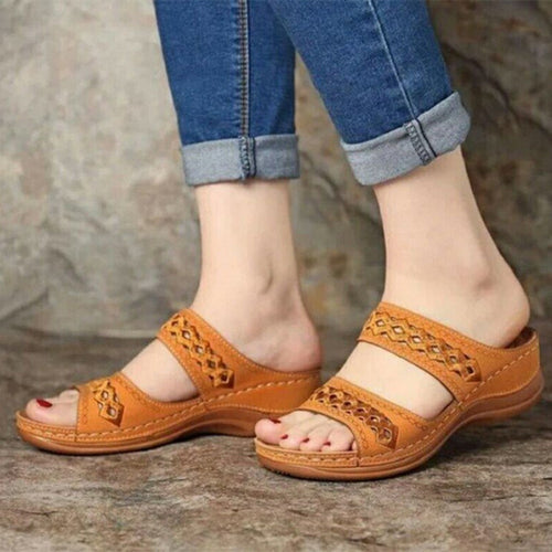 Damen Bequeme und modische Riemen-Pantoletten EB