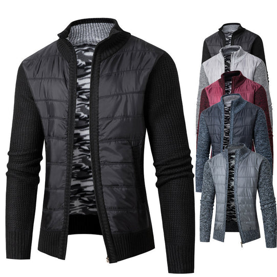 Herren modische Übergangsjacke mit modernem Stehkragen und strukturiertem Design EB