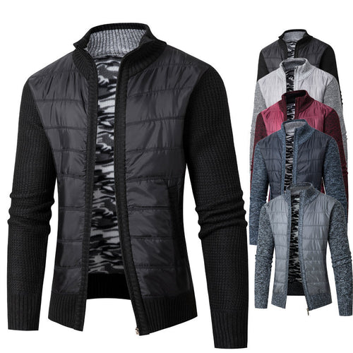 Herren modische Übergangsjacke mit modernem Stehkragen und strukturiertem Design EB