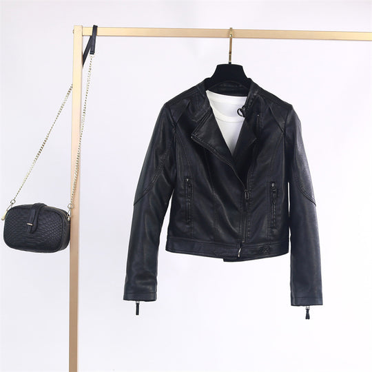Damen lässige Bikerjacke aus hochwertigem  EB