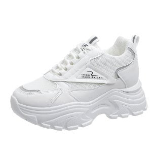 Damen modische chunky Sneakers mit dämpfender Sohle und atmungsaktivem Obermaterial EB