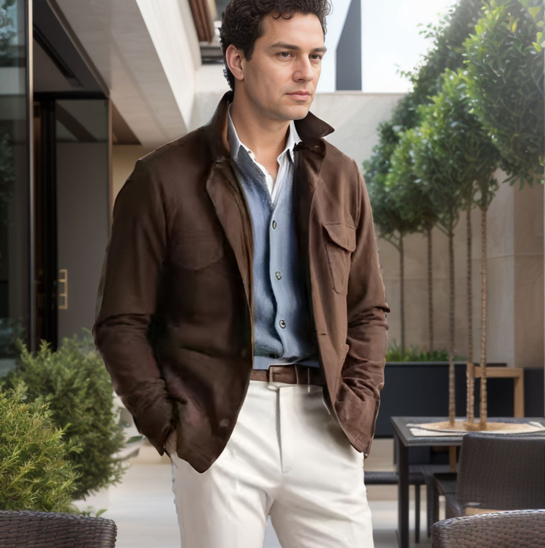 Herren Funktionsjacke mit hochschließendem Kragen und praktischen Taschen EB