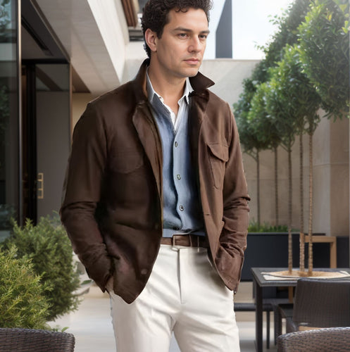 Herren Funktionsjacke mit hochschließendem Kragen und praktischen Taschen EB