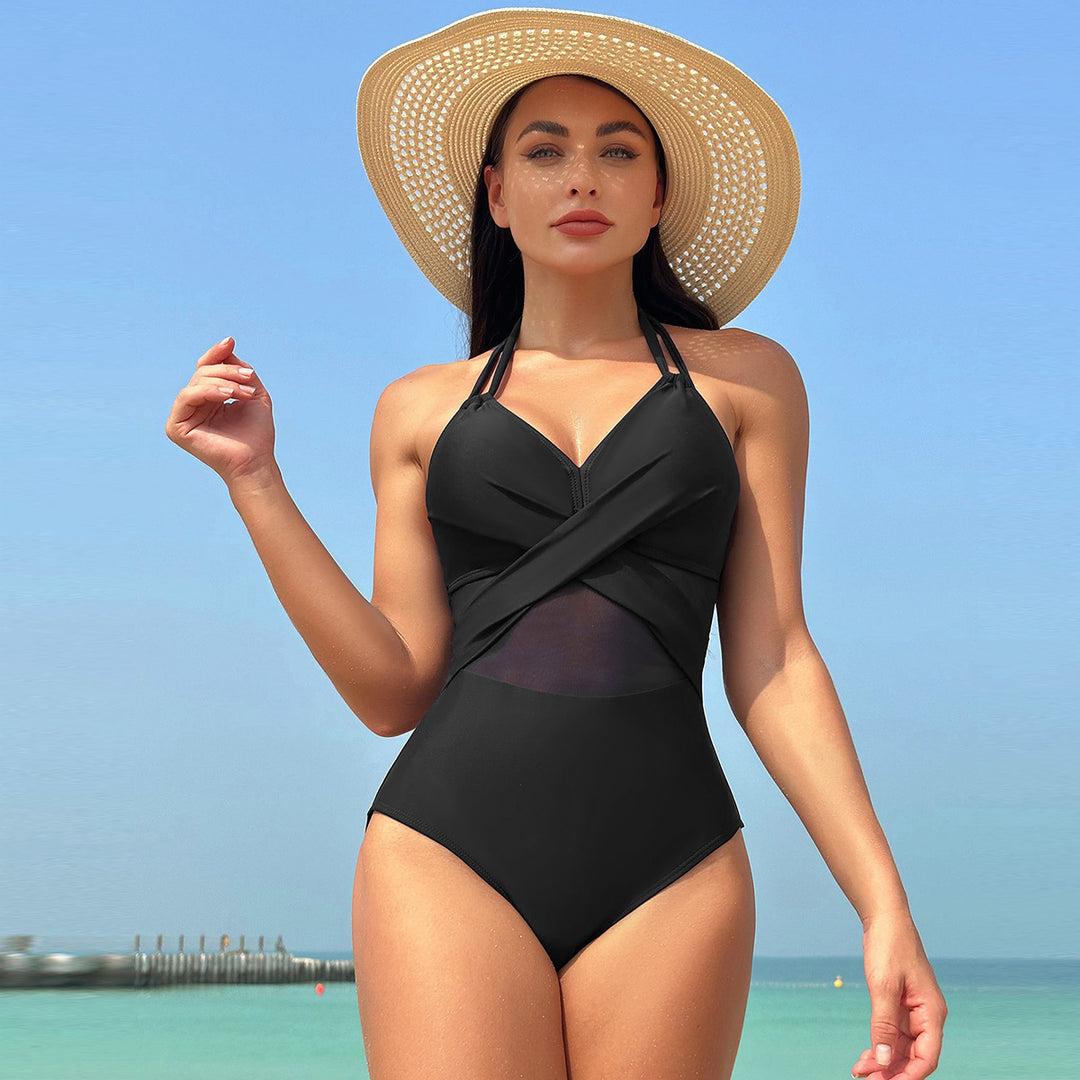 Damen Eleganter Badeanzug mit raffinierten Cut-Outs und verstellbaren Trägern EB