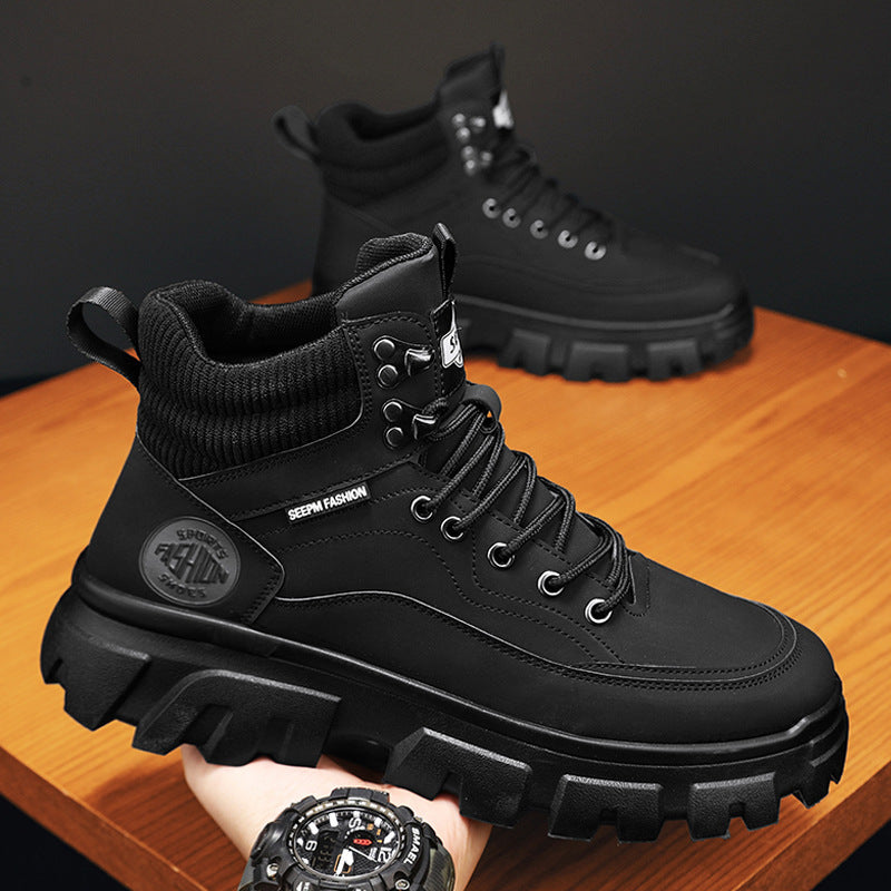Damen Hohe Freizeitstiefel mit rutschfester Profilsohle und isolierendem Innenfutter EB
