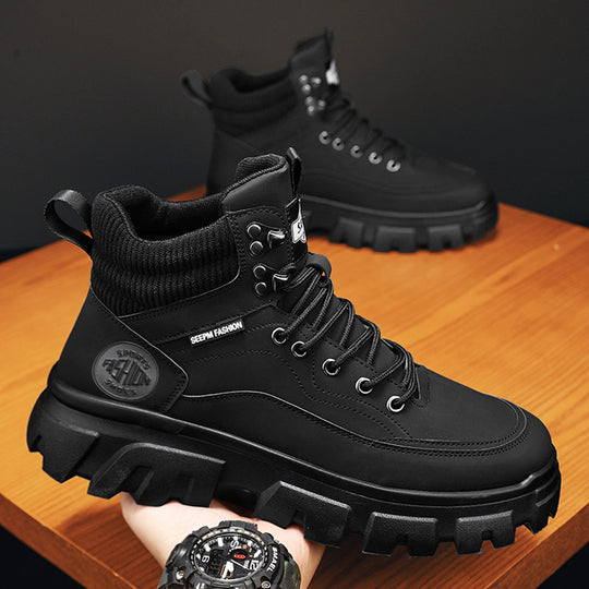 Damen Hohe Freizeitstiefel mit rutschfester Profilsohle und isolierendem Innenfutter EB
