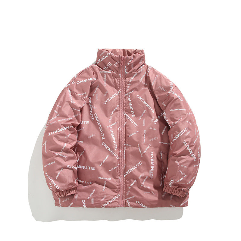 Damen Steppjacke mit modernem Print und hohem Kragen EB