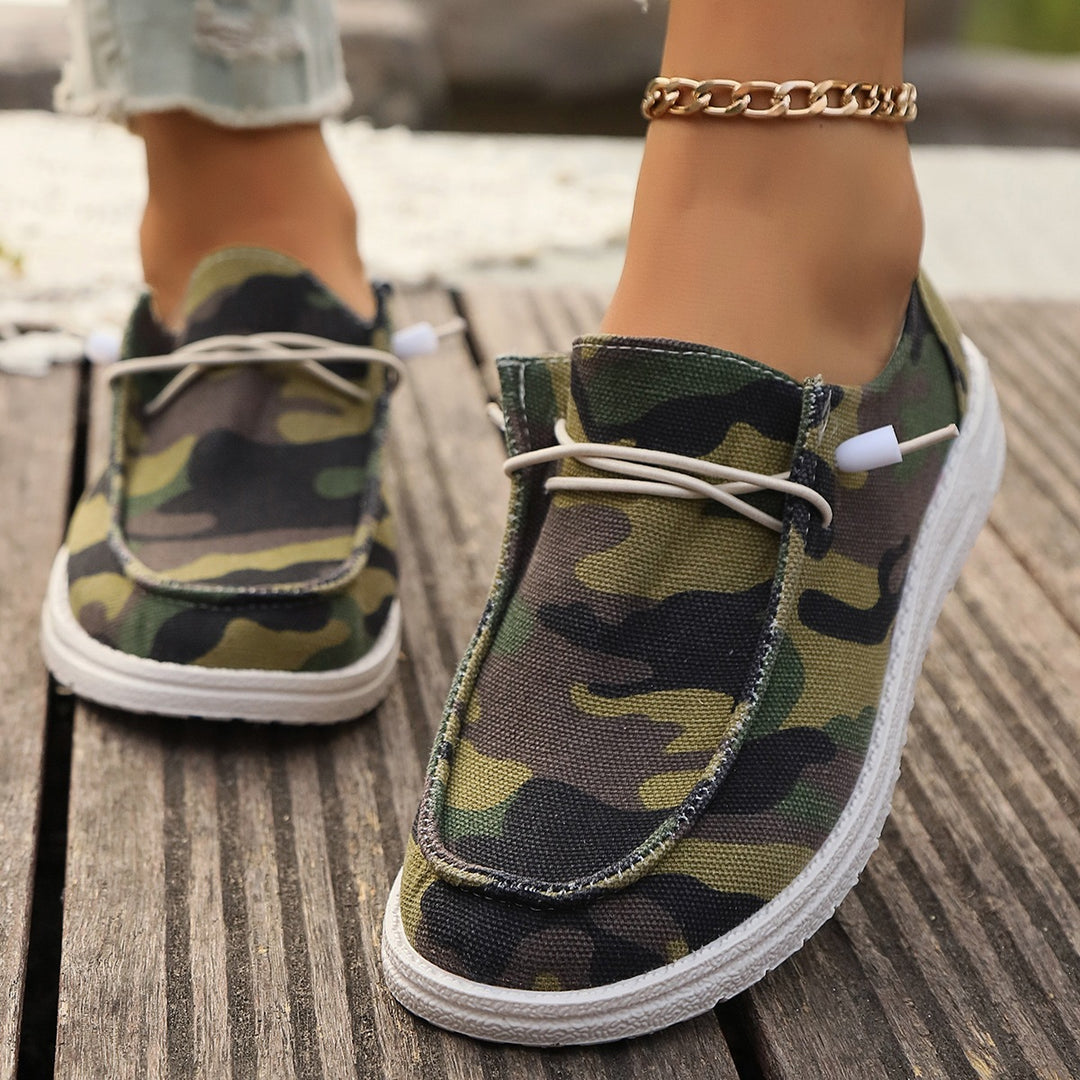 Damen Freizeit-Sneaker im modischen Camouflage-Design EB