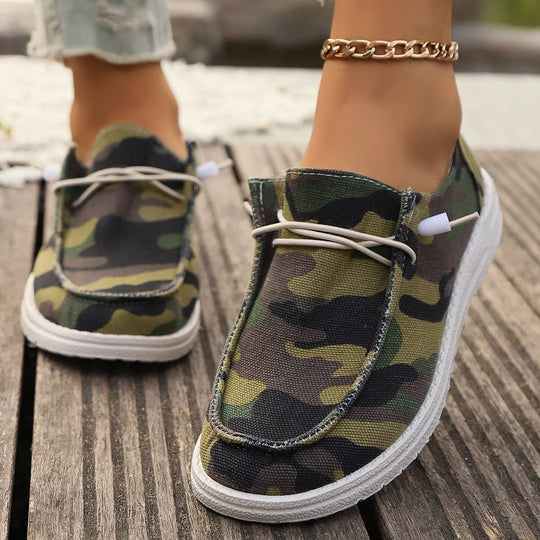 Damen Freizeit-Sneaker im modischen Camouflage-Design EB
