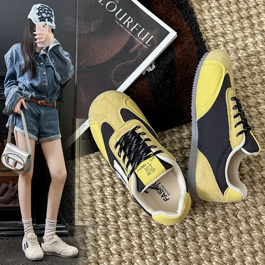 Damen sportliche Sneaker mit atmungsaktiver Mesh-Oberfläche und flexibler Sohle EB