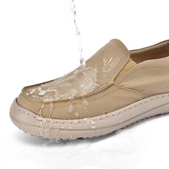 Herren Slip-On Komfortschuhe mit atmungsaktiver Oberflächenstruktur EB