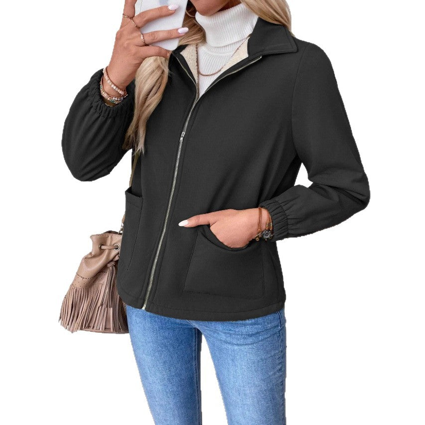 Damen Casual Steppjacke mit hohem Kragen von EB