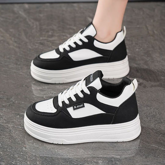 Damen Sportliche Chunky Sneakers mit dicker Laufsohle EB