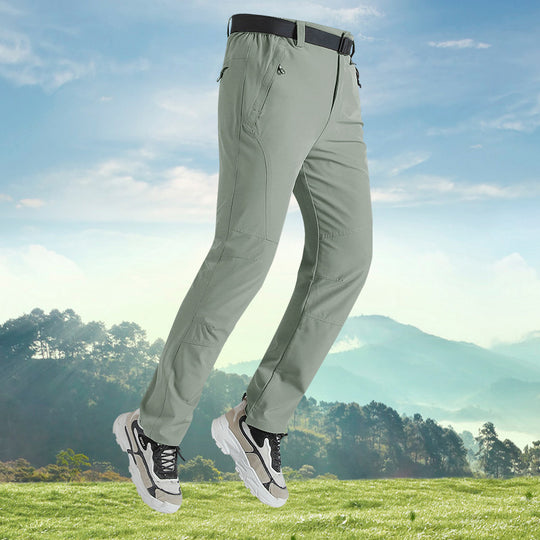 Herren elastische Outdoor-Trekkinghose mit ergonomischen Knien, elastischem Bund und Reißverschlusstaschen EB