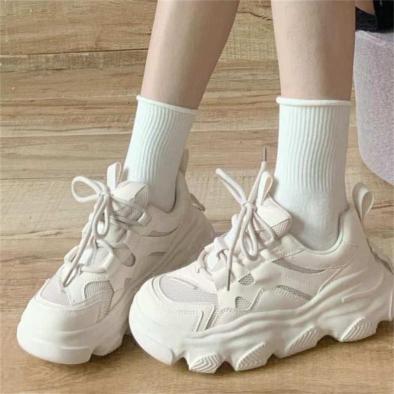 Damen Sportliche Chunky Sneakers mit atmungsaktiver Mesh-Oberfläche und rutschfester Sohle EB