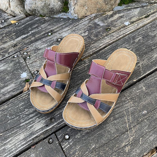 Damen eleganten Freizeitsandalen mit verstellbarem Riemen und ergonomischer Fußbettung EB